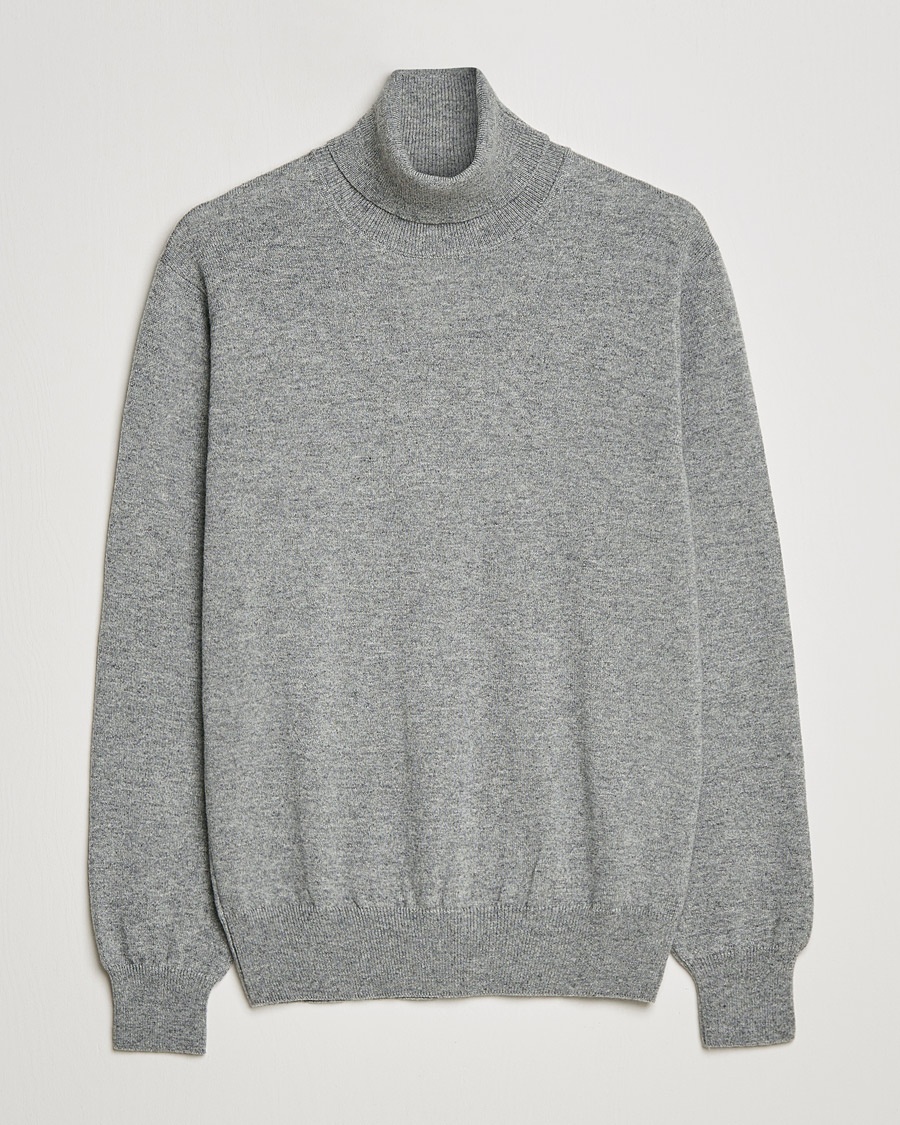 Piacenza Cashmere Cashmere Rollneck Sweater Light Grey – Grå