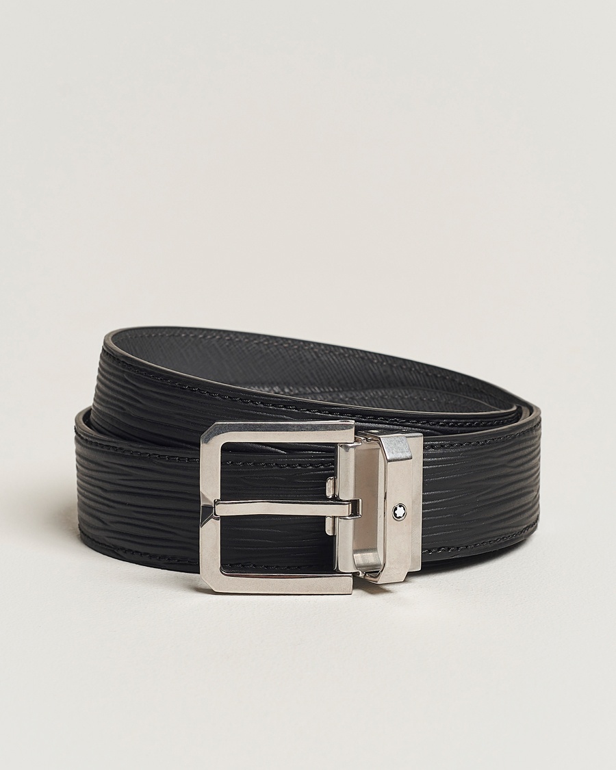 Montblanc 35mm Leather Belt Black – Sort