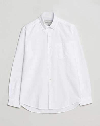 Herre | Casual | A Day's March | Moorgate Dyed Oxford Shirt White
