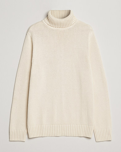 Herre | Trøjer | A Day's March | Forres Cotton/Cashmere Rollneck Off White