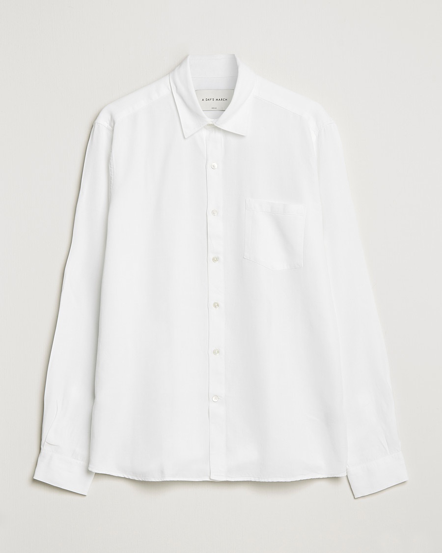 A Day's March Daintree Lyocell Shirt White – Hvid