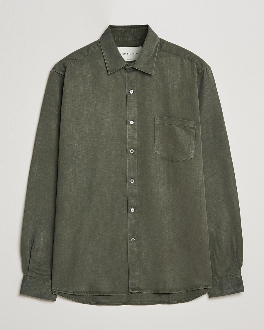 A Day's March Daintree Lyocell Shirt Olive – Grøn