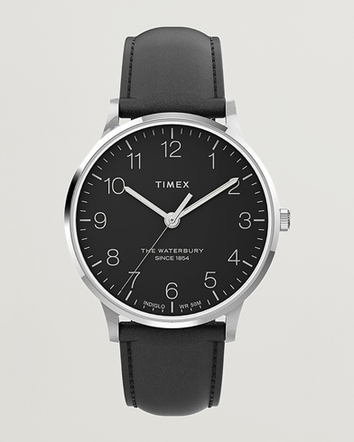 Herre | Læderrem  | Timex | Waterbury Classic 40mm Black Dial