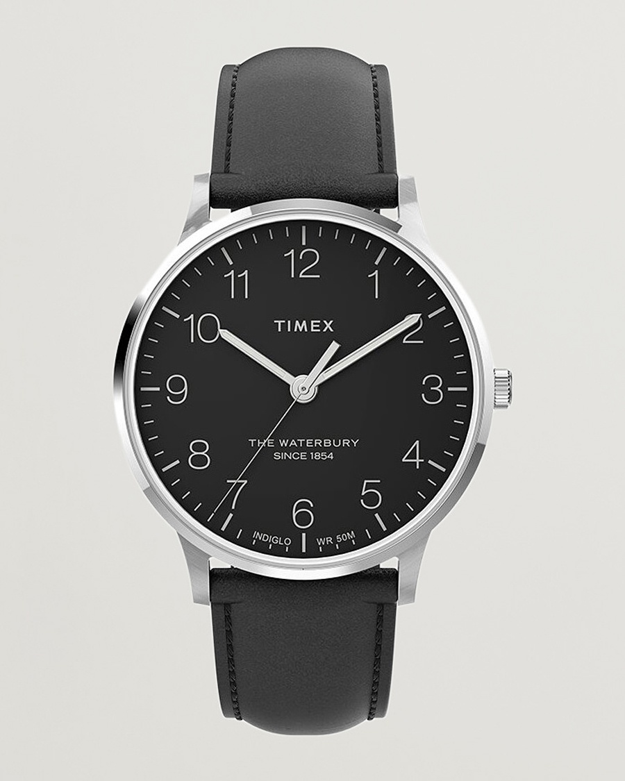 Timex Waterbury Classic 40mm Black Dial – Sort