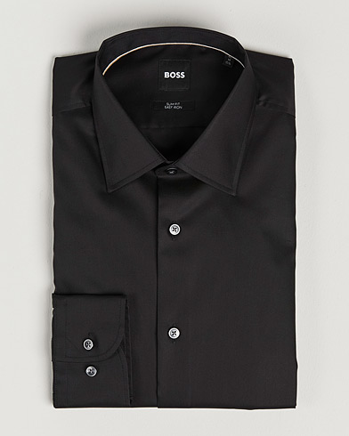 Herre | Businessskjorter | BOSS | Hank Slim Fit Shirt Black