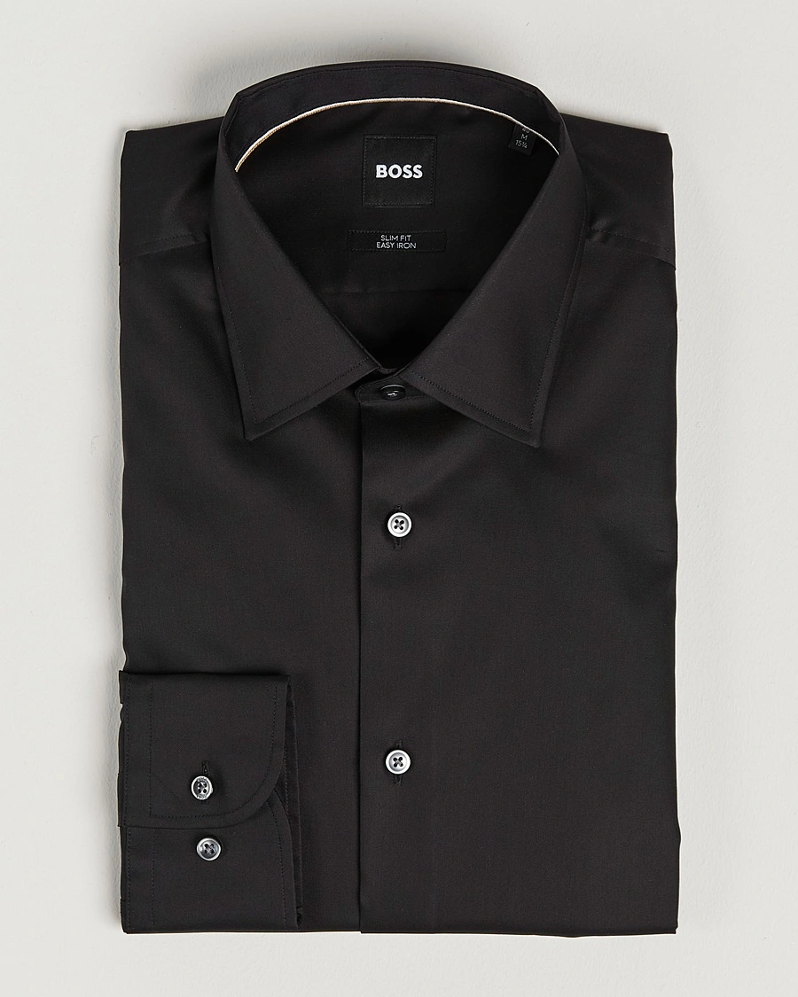 BOSS BLACK Hank Slim Fit Shirt Black – Sort