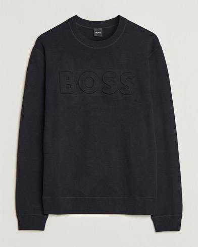 Herre | Strikkede trøjer | BOSS | Foccus Knitted Sweater Black