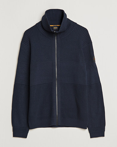 Herre | Full-zip | BOSS ORANGE | Kamondo Full Zip Sweater Dark Blue