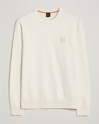 Herre | BOSS Casual | BOSS Casual | Kanovano Knitted Sweater Open White