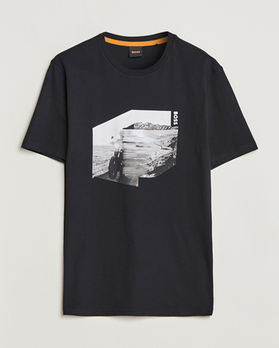 Herre | BOSS | BOSS Casual | Teglow Photoprint Crew Neck T-Shirt Black