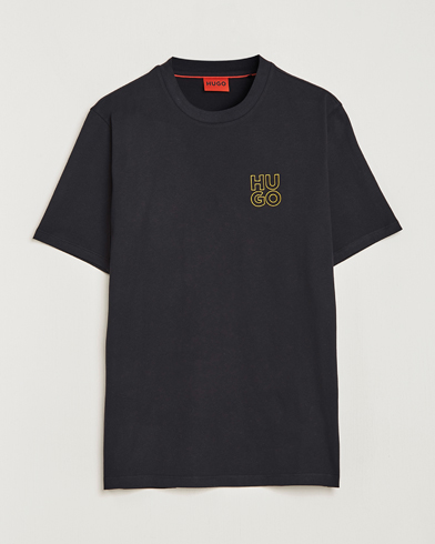 Herre |  | HUGO | Daiman Logo Crew Neck T-Shirt Black
