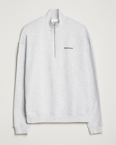 Herre |  | Axel Arigato | Monogram Half Zip Sweater Grey Melange