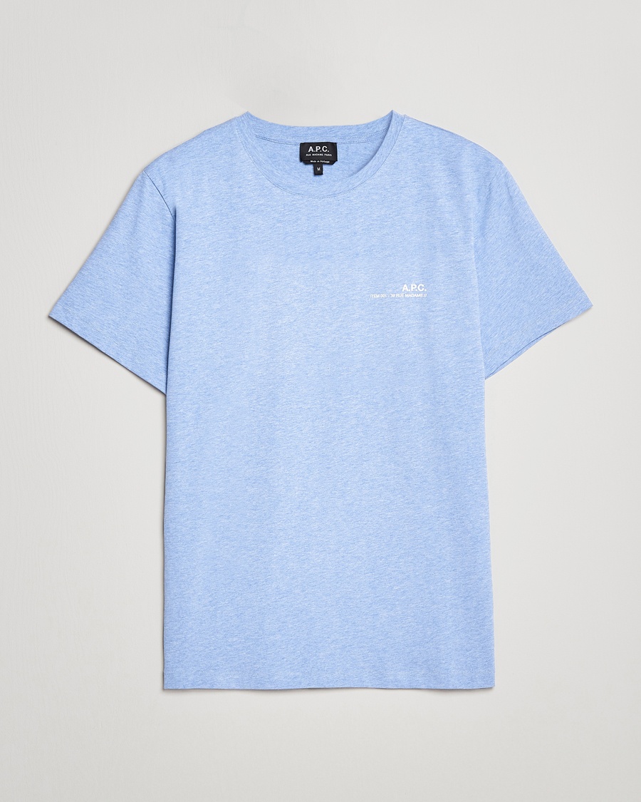Herre | | A.P.C. | Item T-Shirt Bleu Ciel