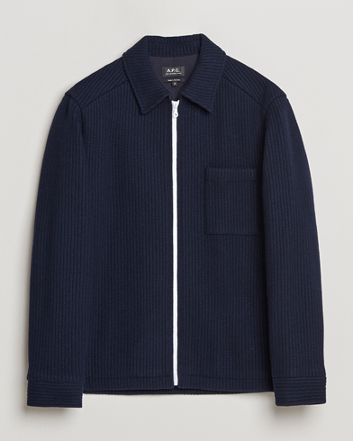 Herre | Tynde jakker | A.P.C. | Wool Blouson Jacket Navy