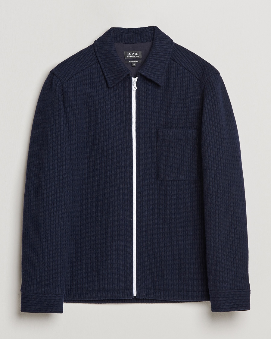 Herre | | A.P.C. | Wool Blouson Jacket Navy