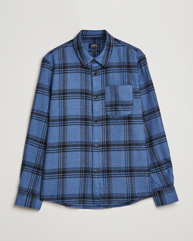 Herre | Shirt Jackets | A.P.C. | Trek Heavy Overshirt Blue Check