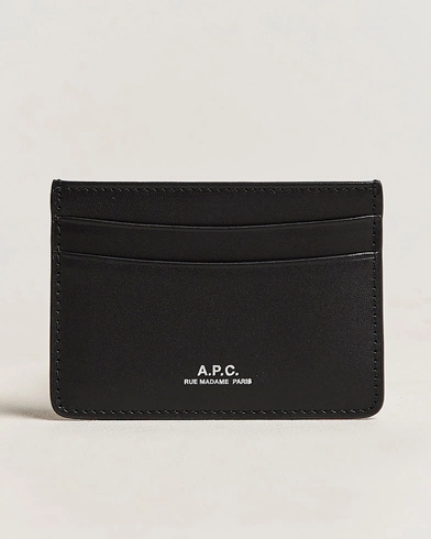 Herre | Tilbehør | A.P.C. | Calf Leather Card Holder Black