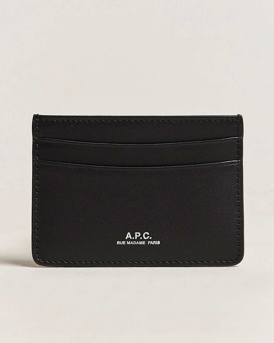 A.P.C. A.P.C.Calf Leather Card HolderBlack – Sort