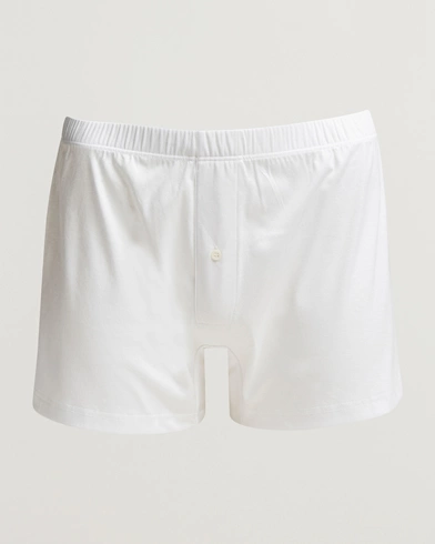 Herre | Boxershorts | Zimmerli of Switzerland | Sea Island Cotton Boxer Shorts White