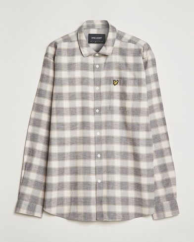 Herre | Skjorter | Lyle & Scott | Checked Cotton Shirt Taupe