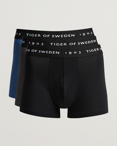 Herre | Business & Beyond | Tiger of Sweden | Hermod 3-Pack Organic Cotton Trunck Blue Black