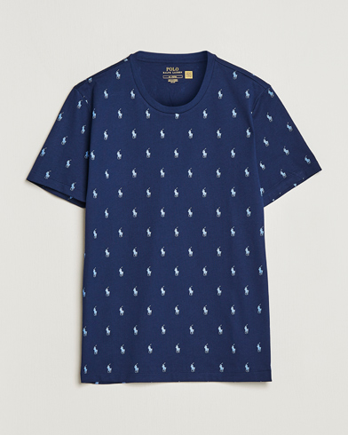 Herre | Kortærmede t-shirts | Polo Ralph Lauren | Printed Pony Crew Neck T-Shirt Navy
