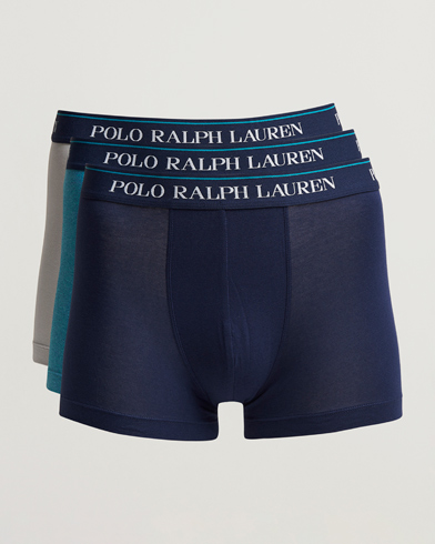 Herre | Boxershorts | Polo Ralph Lauren | 3-Pack Trunk Grey/Peacock/Navy