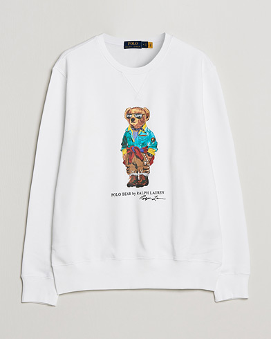 Herre |  | Polo Ralph Lauren | Magic Fleece Printed Bear Sweatshirt Coastal Beige