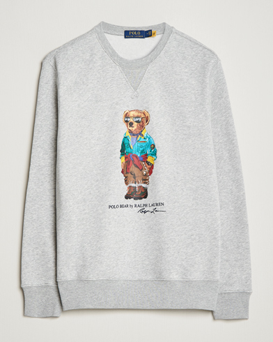 Herre | Grå sweatshirts | Polo Ralph Lauren | Magic Fleece Printed Bear Sweatshirt Andover Heather