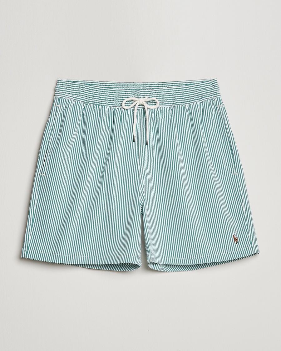  Recycled Traveler Seersucker Swimshorts Green