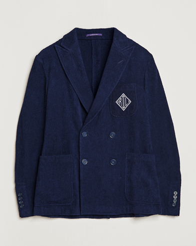 Herre | Cardiganblazer  | Ralph Lauren Purple Label | Knitted Terry Cloth Blazer Navy
