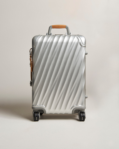 Herre | Tilbehør | TUMI | International Carry-on Aluminum Trolley Texture Silver