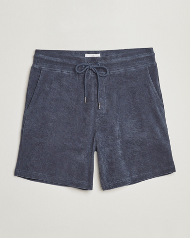 Herre | Bread & Boxers | Bread & Boxers | Terry Drawstring Shorts Smoky Blue