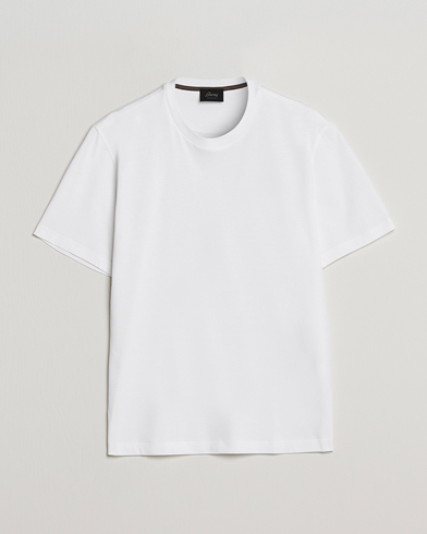 Herre | Quiet Luxury | Brioni | Short Sleeve Cotton T-Shirt White