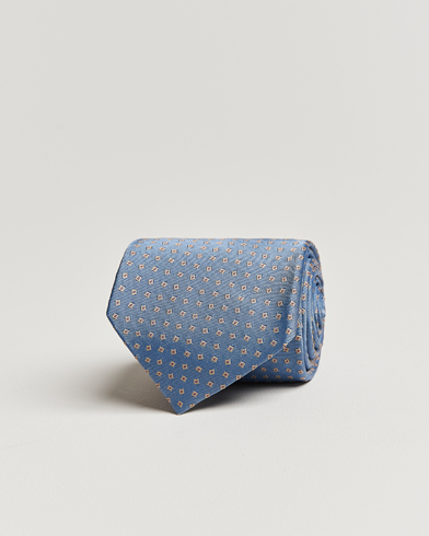 Herre |  | Brioni | Printed Silk Tie Light Blue