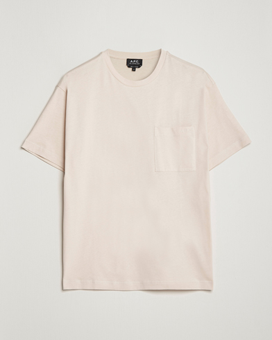Herre |  | A.P.C. | Short Sleeve Pocket T-Shirt Ecru