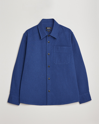Herre | Overshirts | A.P.C. | Basile Cotton Shirt Jacket Navy