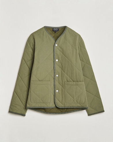 Herre | Moderne jakker | A.P.C. | Julien Quilted Jacket Olive