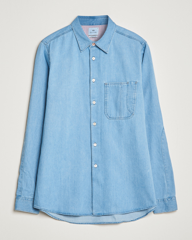 Herre | Tøj | PS Paul Smith | Regular Fit Denim Shirt Light Blue