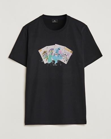 Herre | PS Paul Smith | PS Paul Smith | Card Regular Organic Cotton T-shirt Black