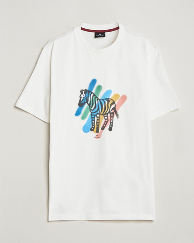 Herre | T-Shirts | PS Paul Smith | Heavy Organic Cotton Zebra Tee Ecru