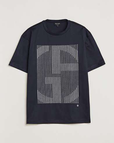 Herre | Giorgio Armani | Giorgio Armani | Abstract Logo T-Shirt Navy