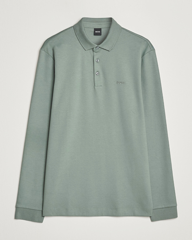 Herre | Strikkede polotrøjer | BOSS BLACK | Pado Knitted Polo Shirt Open Green