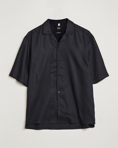 Herre | Kortærmede skjorter | BOSS BLACK | Lars Resort Collar Short Sleeve Black
