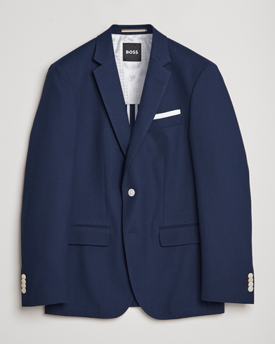 Herre | Blazere & jakker | BOSS BLACK | Hutson Wool/Cotton Club Blazer Dark Blue