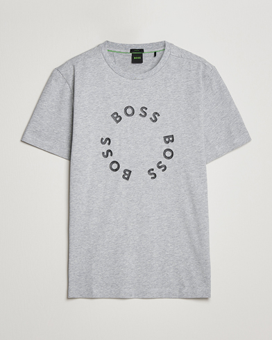 Herre | Active | BOSS Athleisure | Circle Logo Crew Neck T-Shirt Light Grey