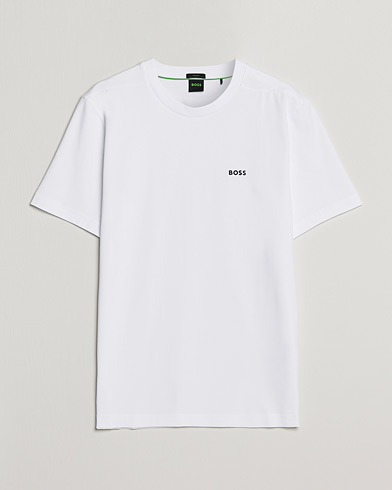 Herre | Active | BOSS Athleisure | Logo Crew Neck T-Shirt White