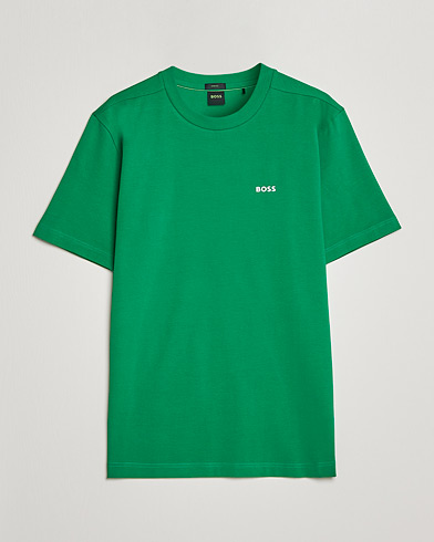 Herre | Active | BOSS Athleisure | Logo Crew Neck T-Shirt Open Green