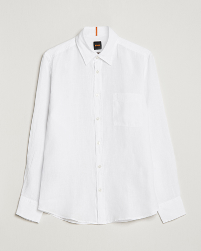 Herre | The linen lifestyle | BOSS Casual | Relegant Linen Shirt White