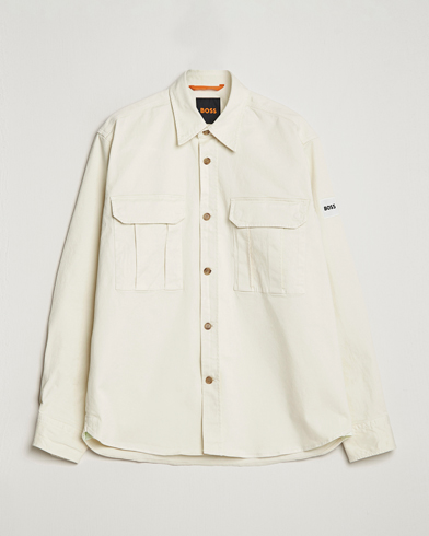 Herre | Shirt Jackets | BOSS ORANGE | Lisel Pocket Overshirt Light Beige